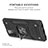 Silicone Matte Finish and Plastic Back Cover Case with Magnetic Finger Ring Stand MQ1 for Samsung Galaxy A72 5G