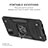 Silicone Matte Finish and Plastic Back Cover Case with Magnetic Finger Ring Stand MQ1 for Samsung Galaxy F42 5G