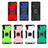 Silicone Matte Finish and Plastic Back Cover Case with Magnetic Finger Ring Stand MQ1 for Samsung Galaxy M02