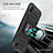 Silicone Matte Finish and Plastic Back Cover Case with Magnetic Finger Ring Stand MQ1 for Samsung Galaxy M10