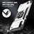 Silicone Matte Finish and Plastic Back Cover Case with Magnetic Finger Ring Stand MQ1 for Samsung Galaxy M10