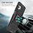Silicone Matte Finish and Plastic Back Cover Case with Magnetic Finger Ring Stand MQ1 for Samsung Galaxy M32 5G
