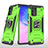 Silicone Matte Finish and Plastic Back Cover Case with Magnetic Finger Ring Stand MQ1 for Samsung Galaxy M80S