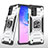 Silicone Matte Finish and Plastic Back Cover Case with Magnetic Finger Ring Stand MQ1 for Samsung Galaxy M80S