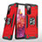 Silicone Matte Finish and Plastic Back Cover Case with Magnetic Finger Ring Stand MQ1 for Samsung Galaxy S20 FE 4G