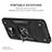 Silicone Matte Finish and Plastic Back Cover Case with Magnetic Finger Ring Stand MQ1 for Xiaomi Poco C40