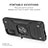 Silicone Matte Finish and Plastic Back Cover Case with Magnetic Finger Ring Stand MQ1 for Xiaomi Poco M3