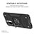 Silicone Matte Finish and Plastic Back Cover Case with Magnetic Finger Ring Stand MQ1 for Xiaomi Poco M5S