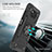 Silicone Matte Finish and Plastic Back Cover Case with Magnetic Finger Ring Stand MQ1 for Xiaomi Poco X3