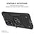 Silicone Matte Finish and Plastic Back Cover Case with Magnetic Finger Ring Stand MQ1 for Xiaomi Poco X4 NFC