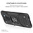 Silicone Matte Finish and Plastic Back Cover Case with Magnetic Finger Ring Stand MQ1 for Xiaomi Redmi 10X 4G