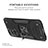 Silicone Matte Finish and Plastic Back Cover Case with Magnetic Finger Ring Stand MQ1 for Xiaomi Redmi Note 11 4G (2021)