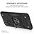 Silicone Matte Finish and Plastic Back Cover Case with Magnetic Finger Ring Stand MQ1 for Xiaomi Redmi Note 11 4G (2022)