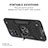 Silicone Matte Finish and Plastic Back Cover Case with Magnetic Finger Ring Stand MQ1 for Xiaomi Redmi Note 11 5G