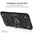 Silicone Matte Finish and Plastic Back Cover Case with Magnetic Finger Ring Stand MQ1 for Xiaomi Redmi Note 11S 4G