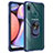 Silicone Matte Finish and Plastic Back Cover Case with Magnetic Finger Ring Stand MQ2 for Samsung Galaxy A10s