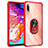 Silicone Matte Finish and Plastic Back Cover Case with Magnetic Finger Ring Stand MQ2 for Samsung Galaxy A70