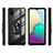 Silicone Matte Finish and Plastic Back Cover Case with Magnetic Finger Ring Stand MQ2 for Samsung Galaxy M02