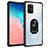 Silicone Matte Finish and Plastic Back Cover Case with Magnetic Finger Ring Stand MQ2 for Samsung Galaxy S10 Lite