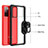 Silicone Matte Finish and Plastic Back Cover Case with Magnetic Finger Ring Stand MQ2 for Samsung Galaxy S20 FE (2022) 5G