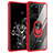 Silicone Matte Finish and Plastic Back Cover Case with Magnetic Finger Ring Stand MQ2 for Samsung Galaxy S20 Ultra Red