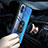 Silicone Matte Finish and Plastic Back Cover Case with Magnetic Finger Ring Stand MQ2 for Xiaomi Redmi 9A