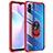 Silicone Matte Finish and Plastic Back Cover Case with Magnetic Finger Ring Stand MQ2 for Xiaomi Redmi 9AT