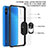 Silicone Matte Finish and Plastic Back Cover Case with Magnetic Finger Ring Stand MQ2 for Xiaomi Redmi 9i