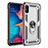 Silicone Matte Finish and Plastic Back Cover Case with Magnetic Finger Ring Stand MQ3 for Samsung Galaxy A10e