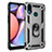 Silicone Matte Finish and Plastic Back Cover Case with Magnetic Finger Ring Stand MQ3 for Samsung Galaxy A10s