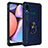 Silicone Matte Finish and Plastic Back Cover Case with Magnetic Finger Ring Stand MQ3 for Samsung Galaxy A10s