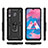 Silicone Matte Finish and Plastic Back Cover Case with Magnetic Finger Ring Stand MQ3 for Samsung Galaxy A40s