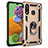 Silicone Matte Finish and Plastic Back Cover Case with Magnetic Finger Ring Stand MQ3 for Samsung Galaxy A70E