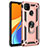 Silicone Matte Finish and Plastic Back Cover Case with Magnetic Finger Ring Stand MQ3 for Xiaomi Redmi 9 Activ