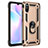 Silicone Matte Finish and Plastic Back Cover Case with Magnetic Finger Ring Stand MQ3 for Xiaomi Redmi 9A