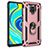 Silicone Matte Finish and Plastic Back Cover Case with Magnetic Finger Ring Stand MQ3 for Xiaomi Redmi Note 9 Pro