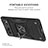 Silicone Matte Finish and Plastic Back Cover Case with Magnetic Finger Ring Stand MQ4 for Google Pixel 6 5G