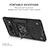 Silicone Matte Finish and Plastic Back Cover Case with Magnetic Finger Ring Stand MQ4 for Google Pixel 6 Pro 5G