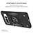 Silicone Matte Finish and Plastic Back Cover Case with Magnetic Finger Ring Stand MQ4 for Google Pixel 7 Pro 5G