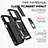 Silicone Matte Finish and Plastic Back Cover Case with Magnetic Finger Ring Stand MQ4 for Motorola Moto G Stylus (2023) 4G