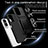 Silicone Matte Finish and Plastic Back Cover Case with Magnetic Finger Ring Stand MQ6 for Huawei Honor 90 Lite 5G