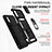 Silicone Matte Finish and Plastic Back Cover Case with Magnetic Finger Ring Stand MQ6 for Samsung Galaxy A02