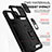 Silicone Matte Finish and Plastic Back Cover Case with Magnetic Finger Ring Stand MQ6 for Samsung Galaxy A03