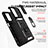 Silicone Matte Finish and Plastic Back Cover Case with Magnetic Finger Ring Stand MQ6 for Samsung Galaxy A23 4G