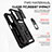 Silicone Matte Finish and Plastic Back Cover Case with Magnetic Finger Ring Stand MQ6 for Samsung Galaxy A25 5G