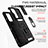 Silicone Matte Finish and Plastic Back Cover Case with Magnetic Finger Ring Stand MQ6 for Samsung Galaxy A33 5G