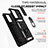 Silicone Matte Finish and Plastic Back Cover Case with Magnetic Finger Ring Stand MQ6 for Samsung Galaxy A72 4G