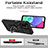 Silicone Matte Finish and Plastic Back Cover Case with Magnetic Finger Ring Stand MQ6 for Samsung Galaxy M02s