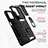 Silicone Matte Finish and Plastic Back Cover Case with Magnetic Finger Ring Stand MQ6 for Samsung Galaxy M33 5G