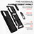 Silicone Matte Finish and Plastic Back Cover Case with Magnetic Finger Ring Stand MQ6 for Samsung Galaxy S20 FE (2022) 5G